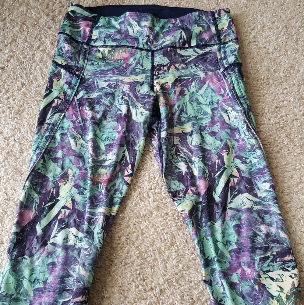 Lululemon RUN Top Speed Crop Iridescent Multi